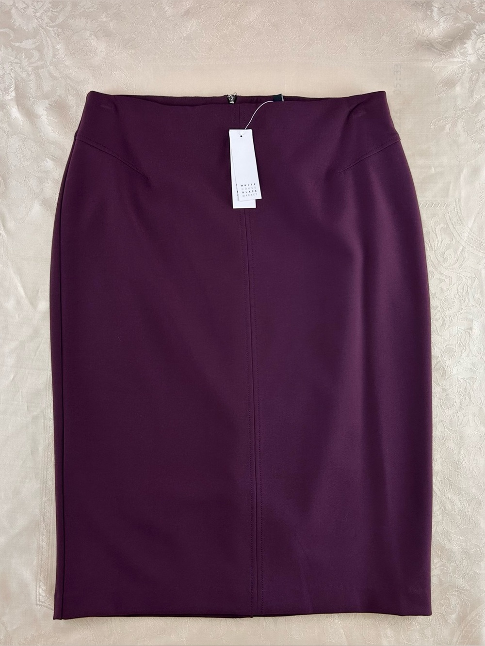 White House Black Market Body Perfecting Pencil Skirt Cabernet Size 6 NWT